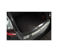 Avisa Protection de seuil arrière inox compatible avec Porsche Macan 2013-2019 & 2019- 'Ribs', silver