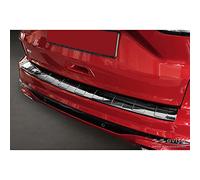 Avisa Protection de seuil arrière inox Noir-Chromé compatible avec Ford Kuga III ST-Line/Hybrid/Vignale 2019-2024 & FL 2024- 'Ribs'