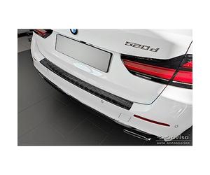 Avisa Protection de seuil arrière inox noir compatible avec BMW Série 5 G31 Touring Facelift 2020-2024 excl. M-Sport 'Ribs'