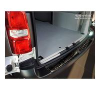 Avisa Protection de seuil arrière inox noir compatible avec Peugeot Expert III & Citroen Jumpy III 2016- 'Ribs'