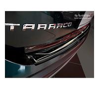 Avisa Protection de seuil arrière inox noir compatible avec Seat Tarraco 2019-