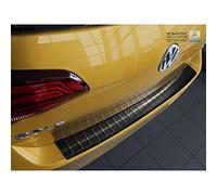 Avisa Protection de seuil arrière inox noir compatible avec Volkswagen Golf VII HB 3/5-portes 2012-2017 & FL 2017-2019 'Ribs'