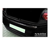 Avisa Protection de seuil arrière inox noir compatible avec Volkswagen ID.3 2020-2023 & FL 2023- 'Ribs'