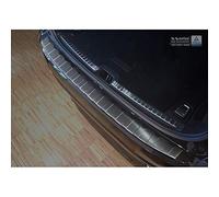 Avisa Protection de seuil arrière inox noir compatible avec Volvo V90 9/2016- 'Ribs'