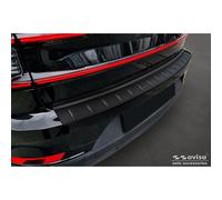 Avisa Protection de seuil arrière inox noir mat compatible avec Polestar 2 2019-2023 & Facelift 2023- 'Ribs'