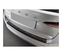 Avisa Protection de seuil arrière INOX Noir Mat Compatible avec Skoda Octavia Combi (NX5) INCL. RS 2020-2024 & FL 2024- 'Ribs'