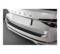 Avisa Protection de seuil arrière inox noir mat compatible avec Skoda Superb III Combi 2015-2019 & Facelift 2019-2024 incl. Scout 'Ribs'