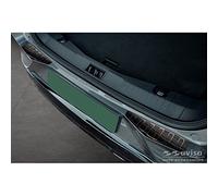 Avisa Protection de Seuil de Coffre Acier Inox sur mesure | compatible avec Ford Mustang Mach-E 2020- - Noir - 2-pièces