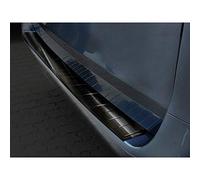 Avisa Protection de Seuil de Coffre Acier Inox sur mesure | compatible avec Mercedes Vito / Classe-V 2014-2019 & Facelift 2019- - Noir - Version longue