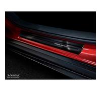 Avisa Seuils de portes inox noir compatible avec Mazda CX-30 2019- - Acier Brossé 'Special Edition' 4-pièces