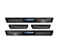 Avisa Seuils de portes inoxydable noir compatible avec Ford Kuga III 2019-2024 & FL 2024- 'Hybrid' - 4-pièces