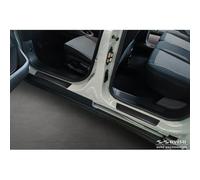 Avisa Seuils de portes inoxydable noir compatible avec Ford Tourneo Courier II 2023- 'Lines' - 4-pièces