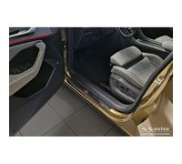 Avisa Seuils de portes inoxydable noir compatible avec Skoda Kodiaq II (PS7) 2024- 'Lines' - 4-pièces