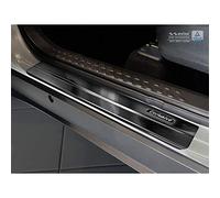 Avisa Seuils de portes inoxydable noir compatible avec Toyota C-HR 2016-2019 & FL 2019-2023 & RAV4 IV FL 2016-2018 & Lexus NX 2014-2021 - 'Exclusive' - 4-pièces