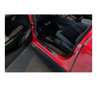 Avisa Seuils de portes inoxydable noir compatible avec Volkswagen ID.3 2020-2023 & FL 2023- / Cupra Born 2021- / MG 4 2022- / MG HS II 2024- 'Lines' - 4-pièces