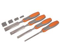 AVIT Jeu de 4 ciseaux avec des lames en acier trempé, 6.5, 13, 19, 25 mm de largeur CK AV10010