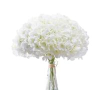 AVIVIHO Lot de 10 Fleurs artificielles en Soie avec tiges pour centres de Table de Mariage, Maison, fête, fête prénatale, Blanc