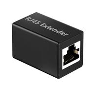 Avizar Adaptateur Rallonge Ethernet Coupleur RJ45 Design compact Noir