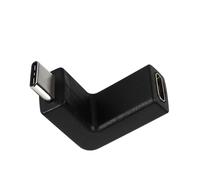 Adaptateur USB-C Femelle vers USB-C Mâle Coudé 90° Ultra-compact Noir