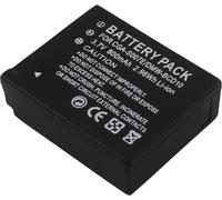 Avizar, Akku Panasonic Lumix DMC 800 mAh 3,7 V Li-Ion, Schwarz
