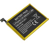 Avizar, batterie de rechange OnePlus 3 Li-Polymer 3.8V 3000mAh 11.4Wh, noir / or