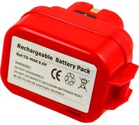 Avizar, Batterie de remplacement pour Makita 9100 Ni-MH 9.6V 3000mAh 28.8Wh, Rouge
