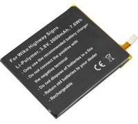 Avizar, Batterie intégrée pour Wiko Highway Signs 3,8 V 2000mAh Li-Po, Noir