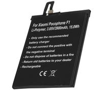Avizar Batterie Li-Polymer 3,85V pour Xiaomi Pocophone F1 Compatible BM4E Noir