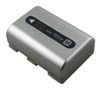 Batterie pour Camésope Sony NP-FM50 NP-QM51 7.2V Li-ion 1700mAh 12.2Wh Avizar Argent Argent