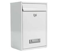 Avizar Boîte aux Lettres Murale Compacte en Métal avec Serrure à Clé 32x22x8.5cm