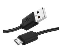 Câble Micro-USB vers USB Charge + Transfert PC Charge/Synchro Noir