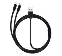 Avizar Câble USB vers 2x USB-C 2A Charge Rapide et Sécurisée Épais Robuste 3m