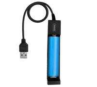 Avizar Chargeur Batterie Cylindrique USB 2A Universal avec Indicateur 4,2V Noir