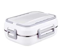 Avizar Chauffe-Repas Électrique Portable 1,5 L avec Plateau Inox Compartimenté