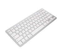 Avizar Clavier Bluetooth AZERTY – 7 raccourcis multimédia – Autonomie 30j – Argent