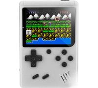 Avizar, console de jeu rétro portable avec 400 jeux & batterie LCD 3″, blanc