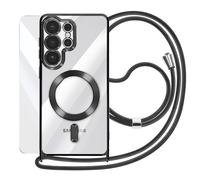 Coque à Cordon MagSafe pour Galaxy S26 Ultra avec Verre trempé Noir