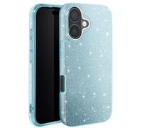 Coque à Paillettes pour iPhone 16 Plus Antichoc Scintillant Bleu
