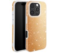 Coque à Paillettes pour iPhone 16 Pro Antichoc Scintillant Dorée
