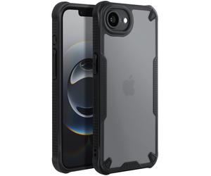 Avizar Coque Antichoc pour iPhone 16e Coins renforcés Dos Mat Anti-trace Noir