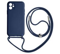 Avizar Coque Cordon pour iPhone 11 Semi-rigide Lanière Tour du Cou 80cm Bleu