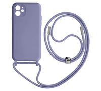 Avizar Coque Cordon pour iPhone 11 Semi-rigide Lanière Tour du Cou 80cm Lavande