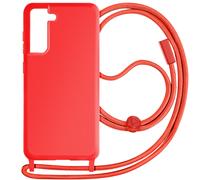 Coque Cordon pour Samsung Galaxy S21 FE Semi-Rigide Lanière 80cm Rouge