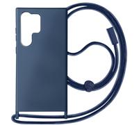 Avizar Coque Cordon Semi-Rigide pour Samsung Galaxy S24 Ultra Bleu nuit