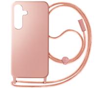 Avizar Coque Cordon Semi-Rigide pour Samsung S24 et S25 Rose clair