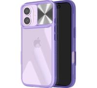 Avizar, coque de protection pour iPhone 16 Plus compatible QI Couverture de la caméra, Violet