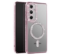 Avizar Coque Diamant pour Samsung Galaxy S25 Contour Strass Rose