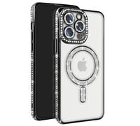 Coque Diamant pour iPhone 13 Pro MagSafe Contour Strass Noir