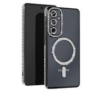 Avizar Coque Diamant pour Samsung Galaxy A35 Contour Strass Noir