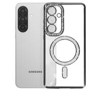 Avizar Coque Diamant pour Samsung Galaxy A36 Contour Strass Noir